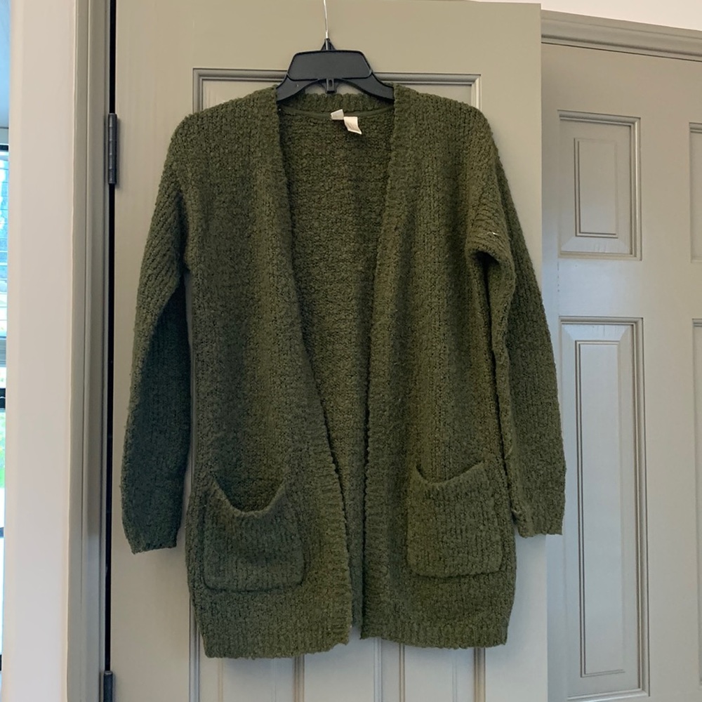 Dark green cardigan